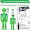 4.2FT Alien UFO Cow Abduction Inflatable with 2 Aliens – LED Lighted Halloween Yard Decoration, Flying Saucer Blow Up Decor for Outdoor Garden, Party & Halloween Display